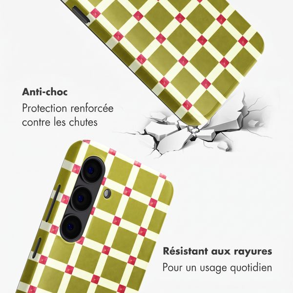 Selencia Coque arrière Vivid avec MagSafe Samsung Galaxy S24 - Check This Olive