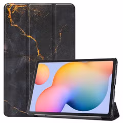 imoshion Coque tablette Design Trifold Samsung Galaxy Tab S6 Lite (2020/2022/2024)  - Black Marble
