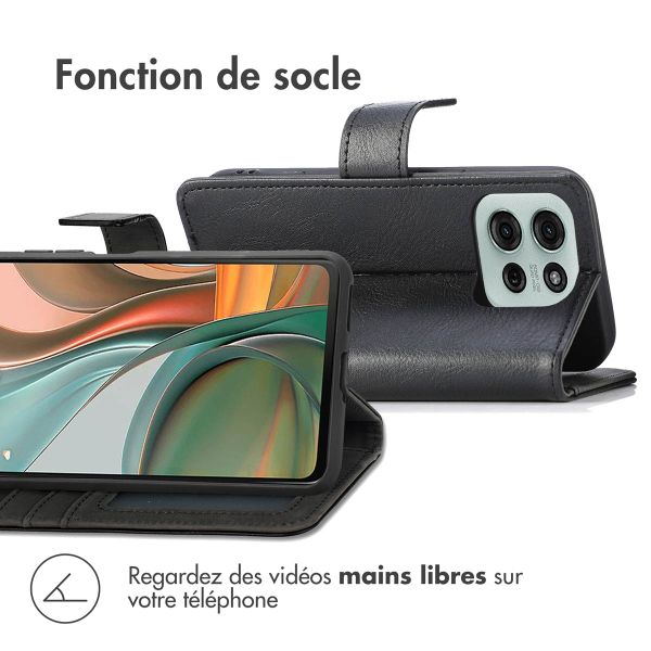 imoshion Étui de télephone portefeuille de luxe Motorola Moto G75 5G - Noir