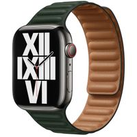 Apple Bracelet Leather Link Apple Watch | 44/45/46/49 mm - Taille S/M - Sequoia Green