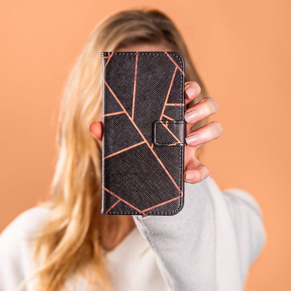 imoshion Design Softcase Bookcase Motorola Moto G9 Power - Black Graphic