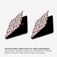 Selencia Coque tablette Vivid Samsung Galaxy Tab A11 Plus / A9 Plus - Choco Flower Pop