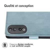 imoshion Étui de télephone portefeuille de luxe Honor 90 - Bleu clair