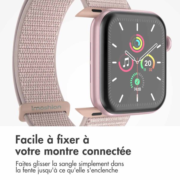 imoshion Bracelet en nylon Apple Watch | 38/40/41/42 mm - Light Pink