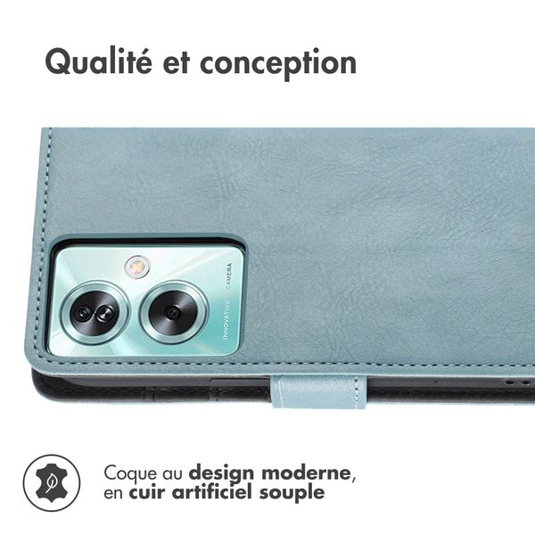imoshion Étui de télephone portefeuille de luxe OnePlus Nord N30 SE - Bleu clair