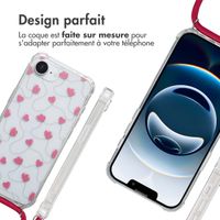 imoshion Coque Design avec cordon Apple iPhone 17e / 16e - Dusty Rose Connected Hearts