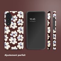 Selencia Coque arrière Vivid avec MagSafe Samsung Galaxy S26 - Choco Flower Pop