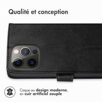 imoshion Étui de télephone portefeuille de luxe Apple iPhone 13 Pro Max - Noir