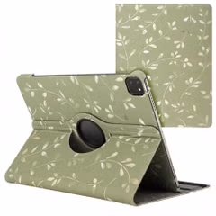 imoshion Coque tablette Design rotatif à 360° Apple iPad Air 13 pouces (2026) M4 / (2025) M3 / (2024) M2 - Green Flowers