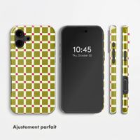 Selencia Coque arrière Vivid avec MagSafe Apple iPhone 16 - Check This Olive