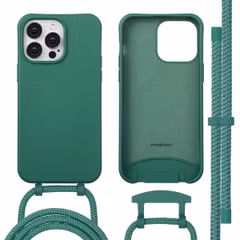 imoshion Coque arrière Color avec cordon amovible et MagSafe Apple iPhone 14 Pro Max - Vert foncé
