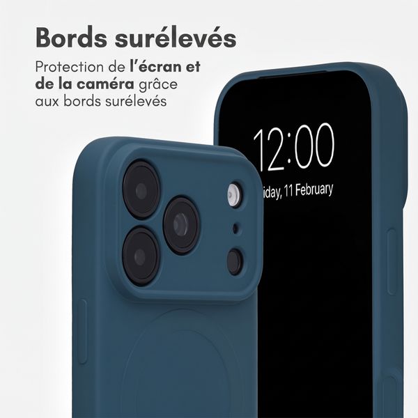 imoshion Coque Couleur avec MagSafe Apple iPhone 18 Pro / 17 Pro - Bleu foncé