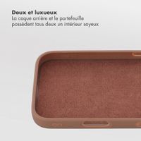 Accezz Coque portefeuille Edge amovible avec MagSafe Apple iPhone 18 Pro / 17 Pro - Marron
