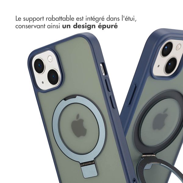 Accezz Coque Ring Stand avec MagSafe Apple iPhone 14 - Bleu