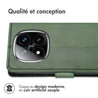 imoshion Étui de télephone portefeuille de luxe Xiaomi Redmi Note 14 Pro Plus (5G) - Vert