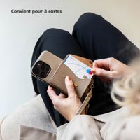 Selencia Coque de télephone Sera avec cordon et porte-cartes enveloppe Samsung Galaxy S23 - Taupe