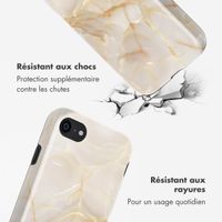 Selencia Coque arrière Vivid Apple iPhone SE (2022 / 2020) / 8 / 7 - Golden Beige Marble