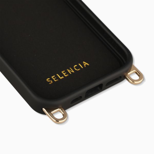 Selencia Coque arrière Rivièra avec MagSafe avec crochets amovibles Apple iPhone 15 Pro - Velvet Black