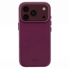 Accezz Coque arrière en cuir avec MagSafe Apple iPhone 18 Pro Max / 17 Pro Max - Heath Purple
