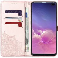Etui de télephone portefeuille Mandala Samsung Galaxy S10 Plus - Rose