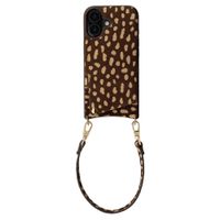 Selencia Nova coque arrière en cuir véritable avec porte-cartes Apple iPhone 16 - Fawn Chic