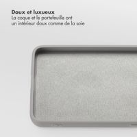 Selencia Étui portefeuille amovible Olyn avec MagSafe Samsung Galaxy S26 Ultra - Gris