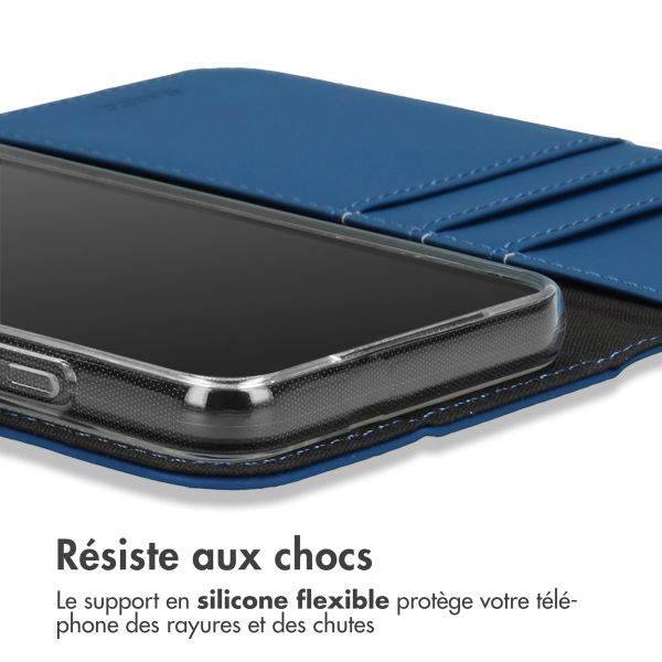Accezz Étui de télephone Wallet Apple iPhone 14 Pro - Bleu foncé