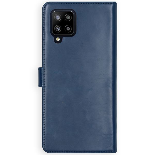 Selencia Étui portefeuille en cuir véritable Samsung Galaxy A42 - Bleu