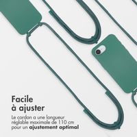 imoshion Coque arrière Color avec cordon amovible et MagSafe Apple iPhone 17e / 16e - Vert foncé