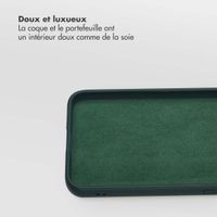 Selencia Étui portefeuille amovible Olyn avec MagSafe Samsung Galaxy S25 / S24 - Vert