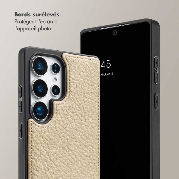 Selencia Coque de télephone Nova avec cordon et porte-cartes Samsung Galaxy S25 Ultra - Beige