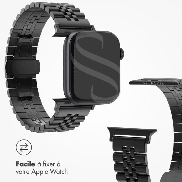 Selencia Bracelet Metallique Jubilee Apple Watch | 38/40/41/42 mm - Noir