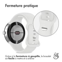 imoshion Bracelet en silicone⁺ Google Pixel Watch / Watch 2 / Watch 3 / Watch 4 (41 mm) - Taille S - Blanc