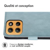 imoshion Étui de télephone portefeuille de luxe Motorola Moto G15 / G15 Power - Bleu clair