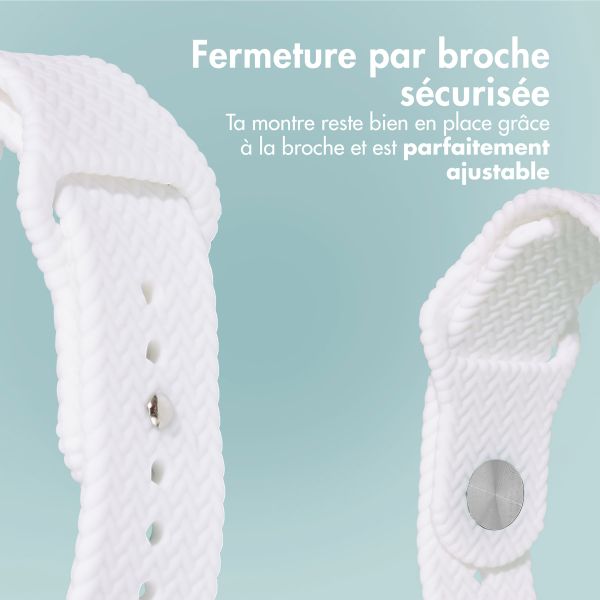 imoshion Bracelet tressé en silicone Apple Watch | 44/45/46/49 mm - Blanc