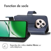 imoshion Étui de télephone portefeuille de luxe Oppo Reno 12F 5G - Bleu foncé