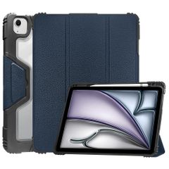 Accezz Coque tablette Rugged Trifold Apple iPad Air 11 pouces (2026) M4 / (2025) M3 / (2024) M2 / Air 5 (2022) / Air 4 (2020) - Bleu foncé