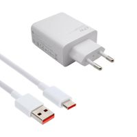 Xiaomi Chargeur HyperCharge Combo 67 W avec câble USB-A vers USB-C - Blanc