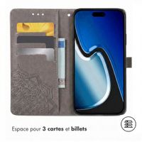imoshion Etui de télephone Mandala Apple iPhone 15 - Gris