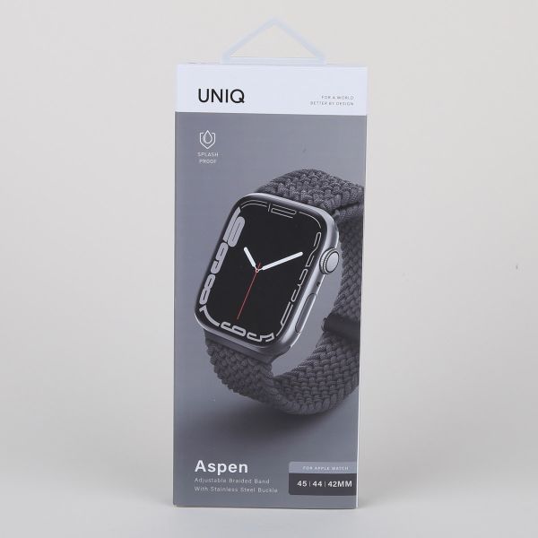 Uniq Bracelet tressé Aspen Apple Watch | 44/45/46/49 mm - Granite Grey