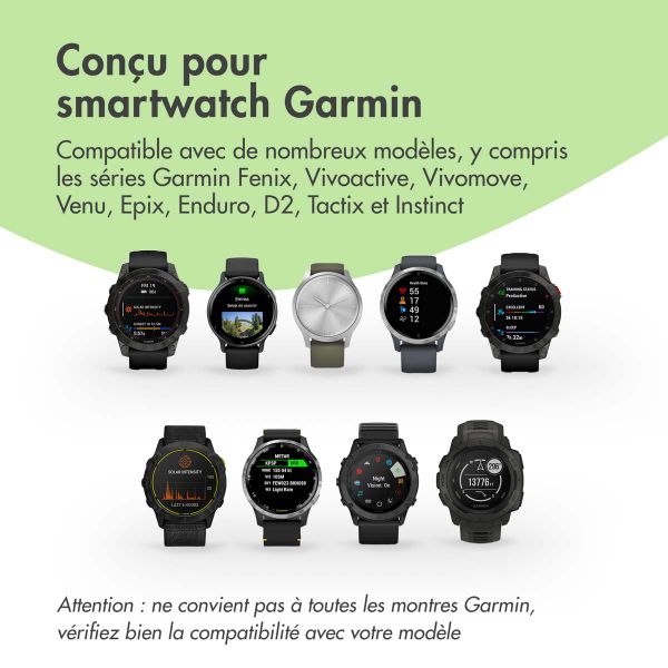 imoshion Station de charge Garmin Watch | Câble de chargement USB-A - 1 metre - Noir