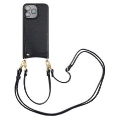 Selencia Coque de télephone Nova avec cordon et porte-cartes Apple iPhone 16 Pro Max - Noir