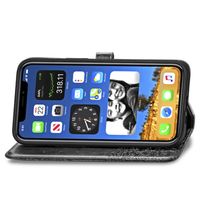 Etui de télephone portefeuille Mandala Apple iPhone 12 (Pro) - Noir