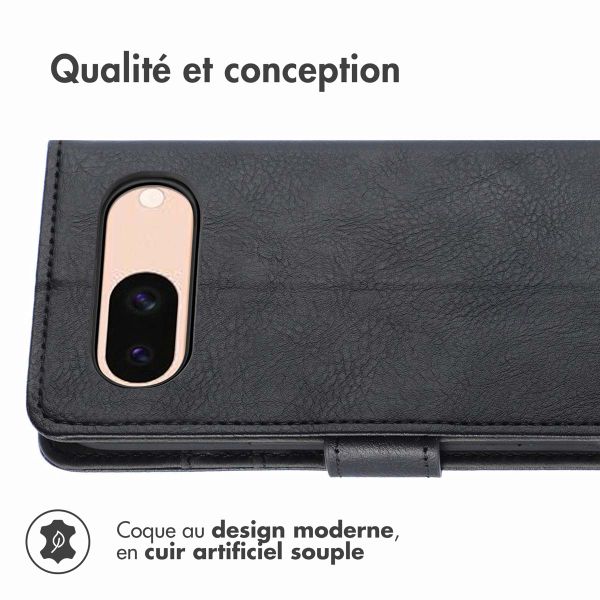 imoshion Étui de télephone portefeuille de luxe Google Pixel 8a - Noir