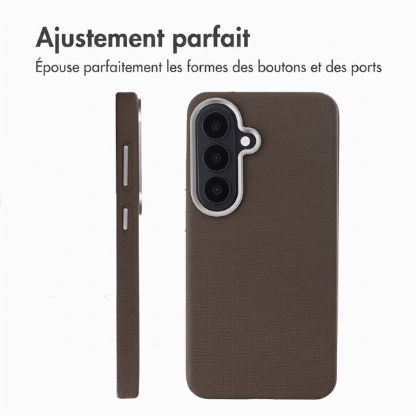 Accezz Coque arrière Mesh avec MagSafe Samsung Galaxy S26 - Marron