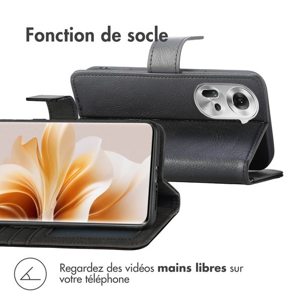 imoshion Étui de télephone portefeuille de luxe Oppo Reno 11 F - Noir