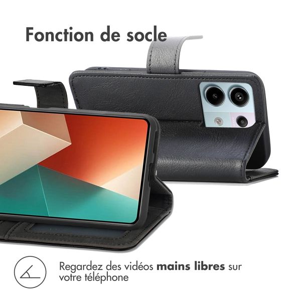 imoshion Étui de télephone portefeuille de luxe Xiaomi Redmi Note 13 Pro (5G) / Poco X6 - Noir