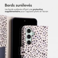 imoshion Étui de télephone portefeuille Design Samsung Galaxy S25 - Black And White Dots