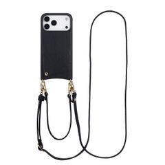 Selencia Coque de télephone Nova avec cordon et porte-cartes Apple iPhone 17 Pro Max - Noir