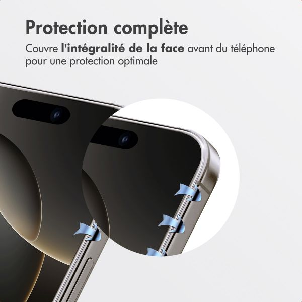 Accezz Protecteur d'écran en verre trempé + Applicateur Apple iPhone 16 Pro